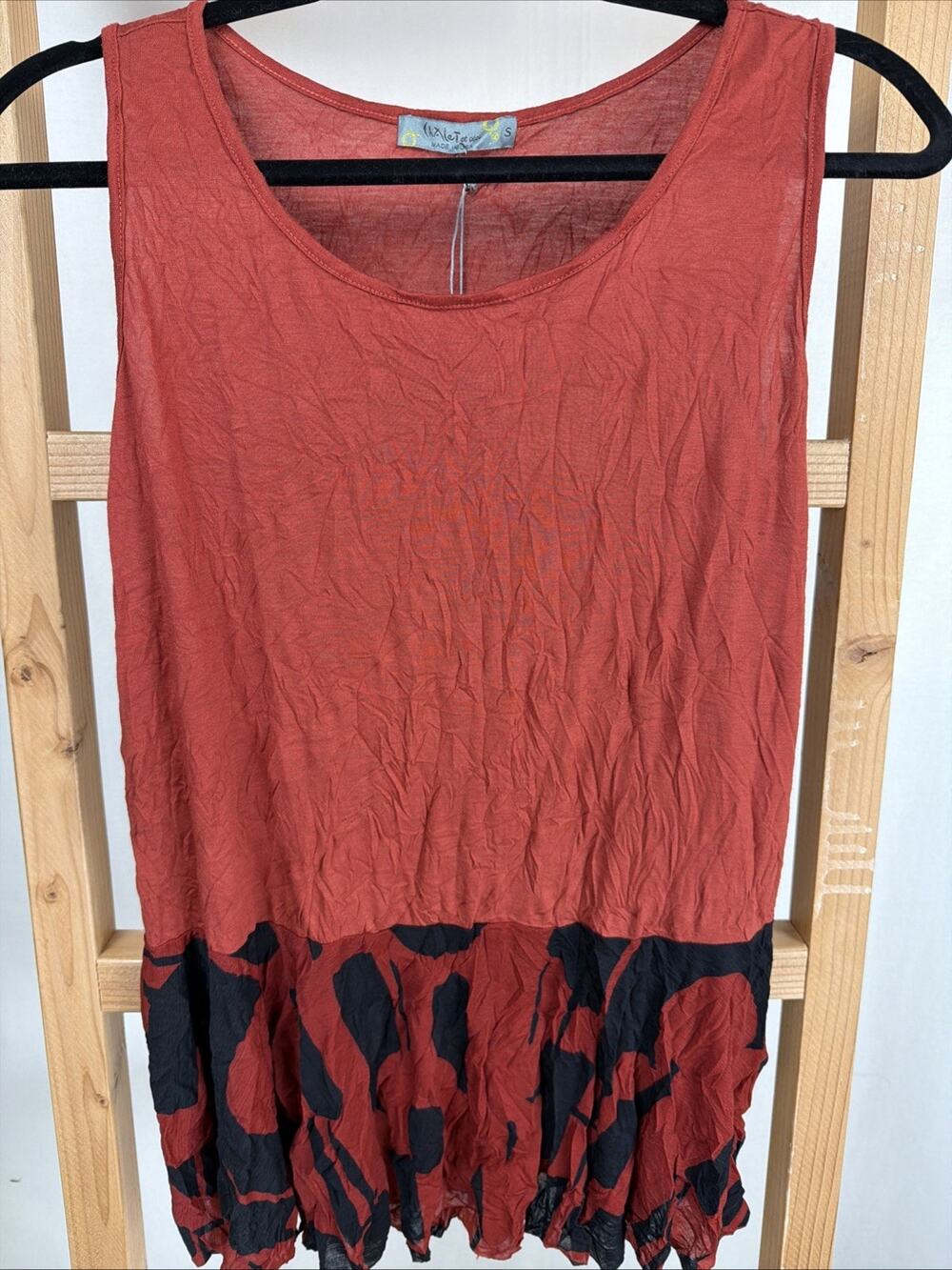 NWT Chalet USA Sophia Ruffle Tank - Rust Tank Top #1140 Size SMALL